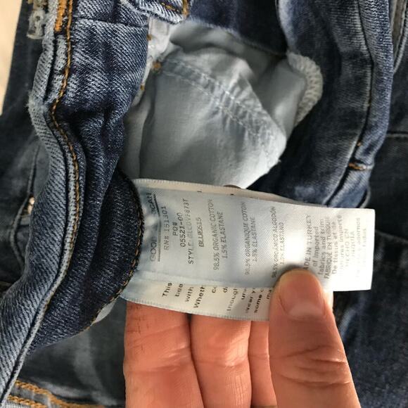 Good American Good Legs Cropped Skinny Mid-Rise Jeans in Blue615 Size 28 - Picture 5 of 7